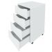 Gaveteiro Para Escritório Office com Rodízios 04 Gavetas Bit A02 Branco - Lyam Decor