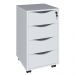 Gaveteiro Para Escritório Office com Rodízios 04 Gavetas Bit A02 Branco - Lyam Decor