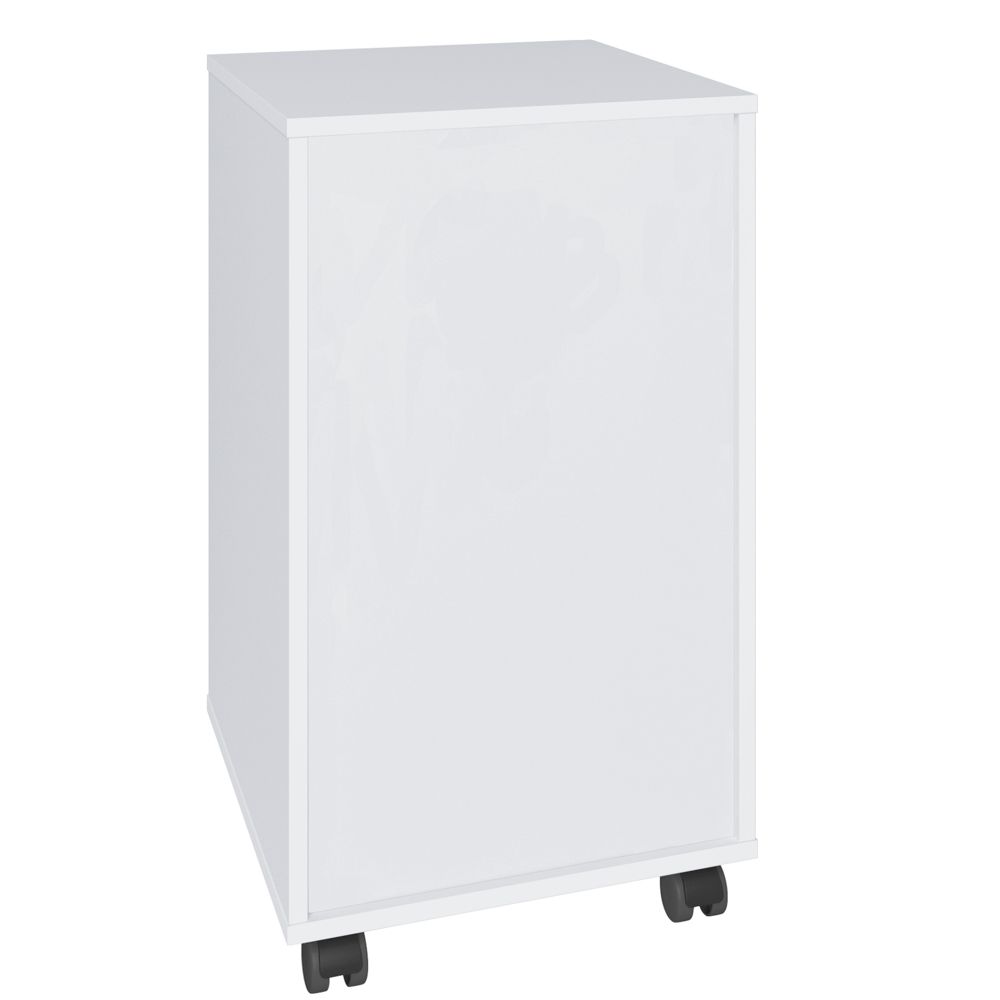 Gaveteiro Para Escritório Office com Rodízios 04 Gavetas Bit A02 Branco - Lyam Decor