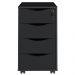 Gaveteiro Para Escritório Office com Rodízios 04 Gavetas Bit A02 Preto - Lyam Decor