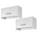 Kit 02 Armários Multiuso Aéreo Cabideiro Grécia L03 Branco - Lyam Decor