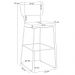 Kit 02 Banqueta Alta Cozinha Sala De Jantar Fixa Allana L02 Couríssimo Marrom - Lyam Decor