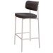 Kit 02 Banquetas Alta Bar Cozinha Sala De Jantar Aço Branco Kaira C01 Linho Preto - Lyam Decor