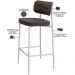 Kit 02 Banquetas Alta Bar Cozinha Sala De Jantar Aço Branco Kaira C01 Linho Preto - Lyam Decor