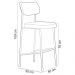 Kit 02 Banquetas Alta Bar Cozinha Sala De Jantar Preto Elira L02 Couríssimo Verde - Lyam Decor