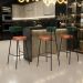 Kit 02 Banquetas Alta Bar Cozinha Sala Jantar Milão L02 Facto Verde Couríssimo Camel - Lyam Decor