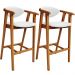 Kit 02 Banquetas Alta Para Cozinha Bancada Bar Sala de Jantar Fixa Cecília L02 Facto Branco - Lyam