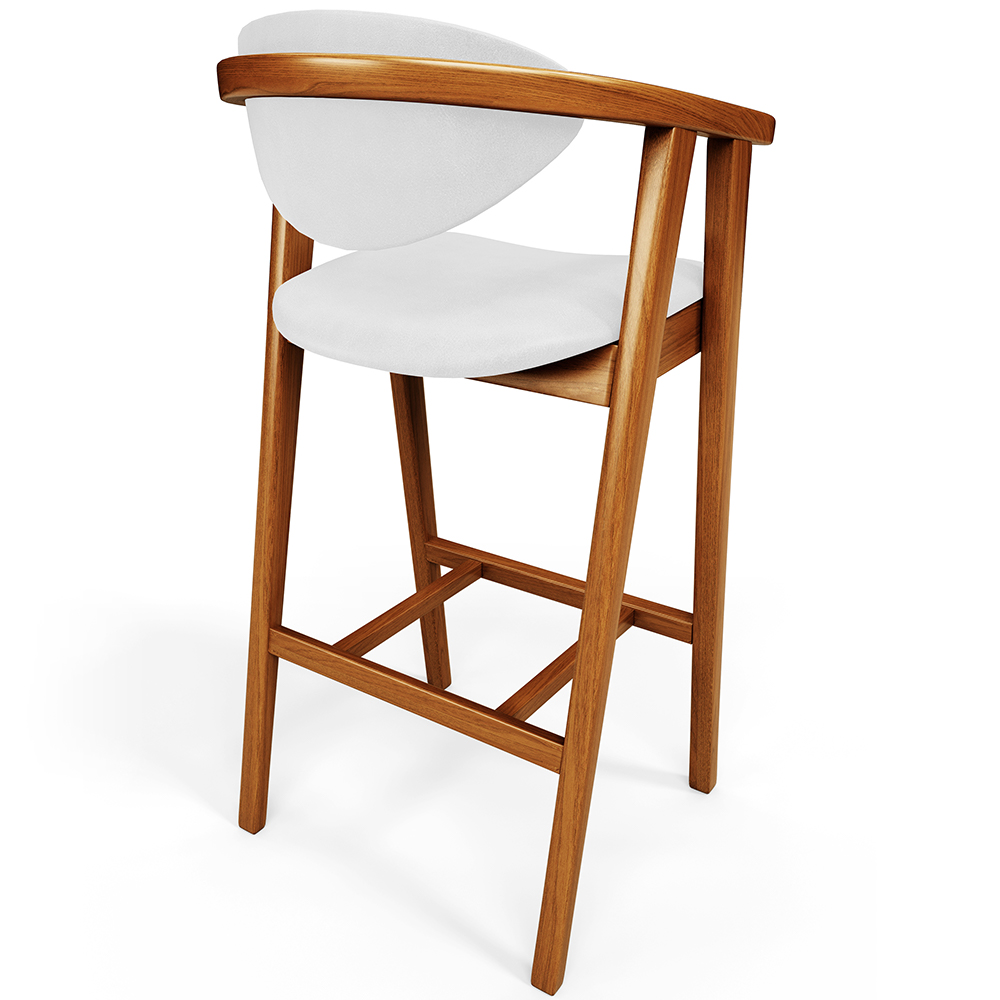 Kit 02 Banquetas Alta Para Cozinha Bancada Bar Sala de Jantar Fixa Cecília L02 Facto Branco - Lyam