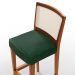 Kit 02 Banquetas Alta Para Cozinha Encosto em Tela Branco Zion L02 Facto Verde Musgo - Lyam Decor