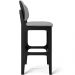 Kit 02 Banquetas Alta Para Cozinha Madeira Fixa Betta L02 Preto Facto Cinza - Lyam Decor