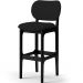 Kit 02 Banquetas Alta Para Cozinha Madeira Fixa Betta L02 Preto Facto Preto - Lyam Decor