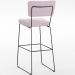 Kit 02 Banquetas Alta Para Cozinha Sala De Jantar Base Em Aço Allana L02 Suede Rosê - Lyam Decor