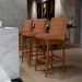 Kit 02 Banquetas Alta Para Cozinha Sala De Jantar Fixa Mila L02 Bouclê Terracota - Lyam Decor