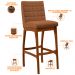 Kit 02 Banquetas Alta Para Cozinha Sala De Jantar Fixa Mila L02 Bouclê Terracota - Lyam Decor