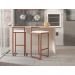 Kit 02 Banquetas Alta Para Cozinha Sala De Jantar Hanna L02 Bronze Corano Branco - Lyam Decor