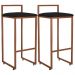 Kit 02 Banquetas Alta Para Cozinha Sala De Jantar Hanna L02 Bronze Corano Preto - Lyam Decor