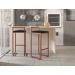 Kit 02 Banquetas Alta Para Cozinha Sala De Jantar Hanna L02 Bronze Corano Preto - Lyam Decor