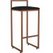 Kit 02 Banquetas Alta Para Cozinha Sala De Jantar Hanna L02 Bronze Corano Preto - Lyam Decor