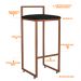 Kit 02 Banquetas Alta Para Cozinha Sala De Jantar Hanna L02 Bronze Corano Preto - Lyam Decor