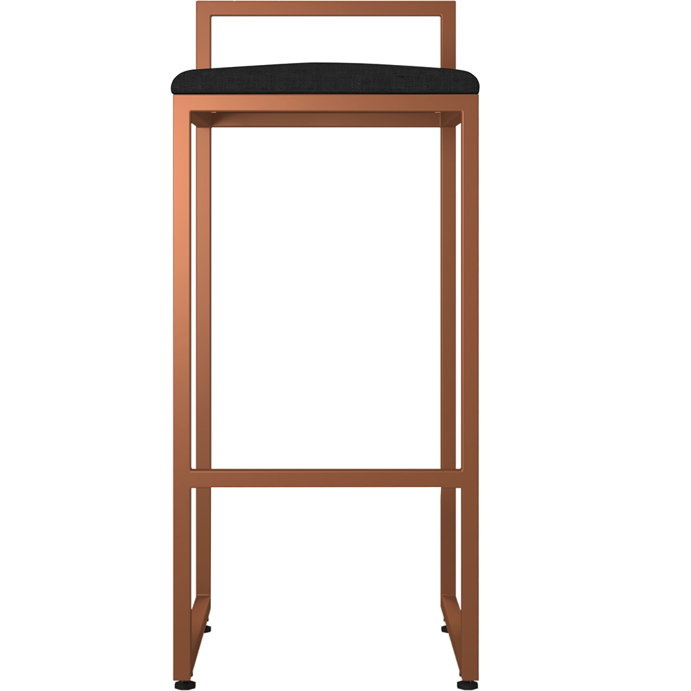 Kit 02 Banquetas Alta Para Cozinha Sala De Jantar Hanna L02 Bronze Corano Preto - Lyam Decor