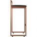 Kit 02 Banquetas Alta Para Cozinha Sala De Jantar Hanna L02 Bronze Corano Preto - Lyam Decor
