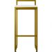 Kit 02 Banquetas Alta Para Cozinha Sala De Jantar Hanna L02 Dourado Corano Branco - Lyam Decor