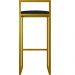 Kit 02 Banquetas Alta Para Cozinha Sala De Jantar Hanna L02 Dourado Corano Preto - Lyam Decor