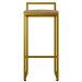 Kit 02 Banquetas Alta Para Cozinha Sala De Jantar Hanna L02 Dourado Linho Bege Escuro - Lyam Decor