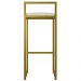 Kit 02 Banquetas Alta Para Cozinha Sala De Jantar Hanna L02 Dourado Linho Cru - Lyam Decor