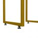 Kit 02 Banquetas Alta Para Cozinha Sala De Jantar Hanna L02 Dourado Linho Cru - Lyam Decor