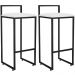 Kit 02 Banquetas Alta Para Cozinha Sala De Jantar Hanna L02 Preto Corano Branco - Lyam Decor