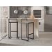 Kit 02 Banquetas Alta Para Cozinha Sala De Jantar Hanna L02 Preto Corano Cinza - Lyam Decor