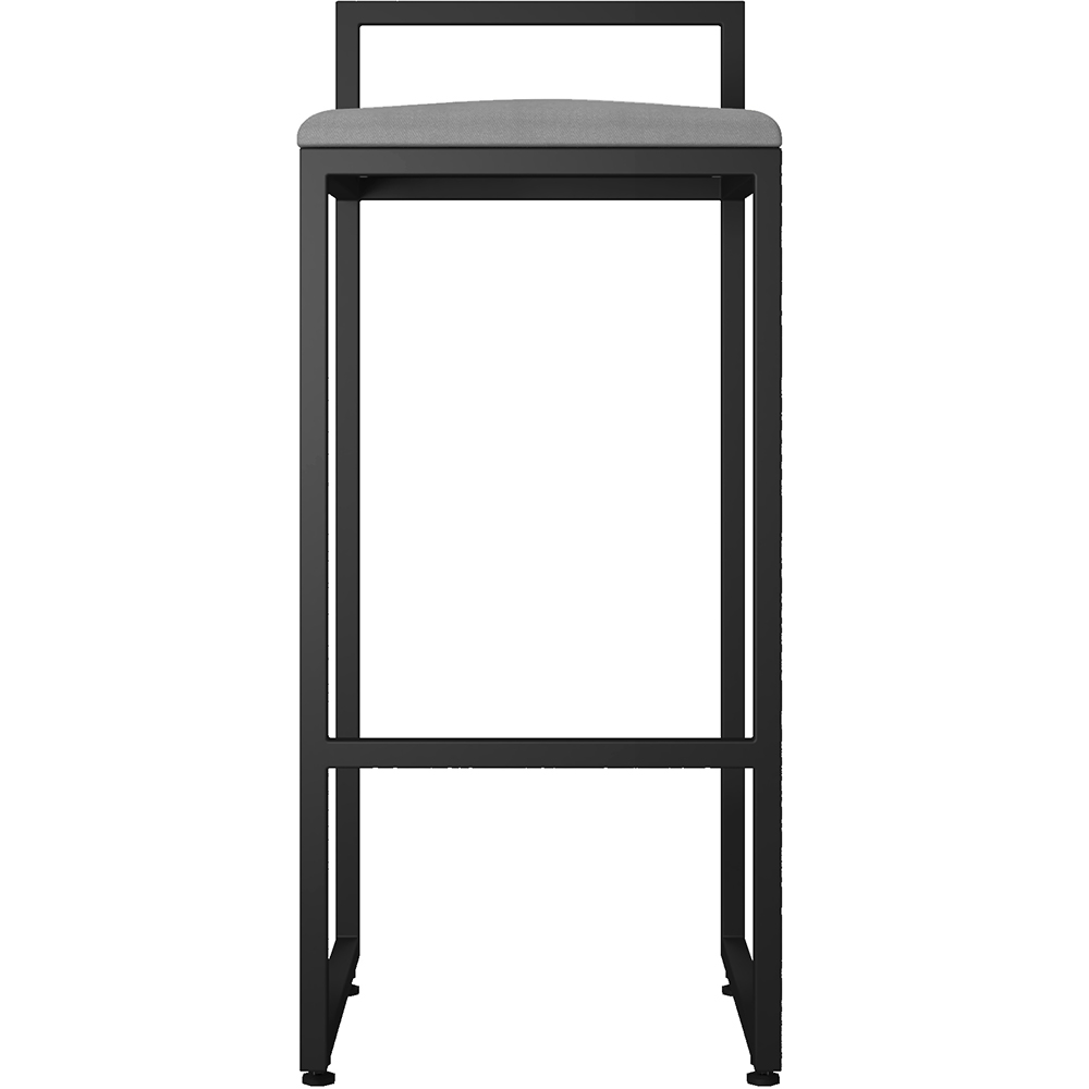 Kit 02 Banquetas Alta Para Cozinha Sala De Jantar Hanna L02 Preto Corano Cinza - Lyam Decor