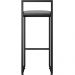 Kit 02 Banquetas Alta Para Cozinha Sala De Jantar Hanna L02 Preto Corano Cinza - Lyam Decor