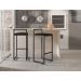Kit 02 Banquetas Alta Para Cozinha Sala De Jantar Hanna L02 Preto Corano Preto - Lyam Decor
