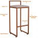 Kit 02 Banquetas Alta Para Cozinha Sala de Jantar Hanna L02 Bronze Linho Bege - Lyam Decor