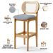 Kit 02 Banquetas Altas Para Cozinha Bancada Sala Tela Betta Fixa L02 Suede Cinza - Lyam