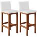 Kit 02 Banquetas Altas Para Cozinha Sala De Jantar Fixa Alya L02 Facto Branco - Lyam Decor