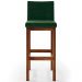 Kit 02 Banquetas Altas Para Cozinha Sala De Jantar Fixa Alya L02 Facto Verde Musgo - Lyam Decor
