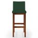 Kit 02 Banquetas Altas Para Cozinha Sala De Jantar Fixa Alya L02 Suede Verde Musgo - Lyam Decor