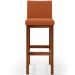Kit 02 Banquetas Altas Para Cozinha Sala De Jantar Fixa Alya L02 Tecido Terracota - Lyam Decor