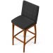 Kit 02 Banquetas Altas Para Cozinha Sala De Jantar Fixa Mila L02 Bouclê Preto - Lyam Decor