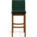 Kit 02 Banquetas Altas Para Cozinha Sala De Jantar Fixa Mila L02 Bouclê Verde - Lyam Decor