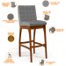 Kit 02 Banquetas Altas Para Cozinha Sala De Jantar Fixa Mila L02 Facto Cinza Fosco - Lyam Decor