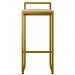 Kit 02 Banquetas Altas Para Cozinha Sala De Jantar Hanna L02 Dourado Suede Bege - Lyam Decor