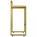 Kit 02 Banquetas Altas Para Cozinha Sala De Jantar Hanna L02 Dourado Suede Bege - Lyam Decor