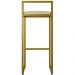 Kit 02 Banquetas Altas Para Cozinha Sala De Jantar Hanna L02 Dourado Suede Bege - Lyam Decor