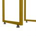 Kit 02 Banquetas Altas Para Cozinha Sala De Jantar Hanna L02 Dourado Suede Bege - Lyam Decor
