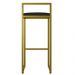 Kit 02 Banquetas Altas Para Cozinha Sala De Jantar Hanna L02 Dourado Suede Preto - Lyam Decor