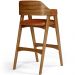 Kit 02 Banquetas Altas Para Cozinha Sala de Jantar Bar Suran L02 Couríssimo Camel - Lyam Decor